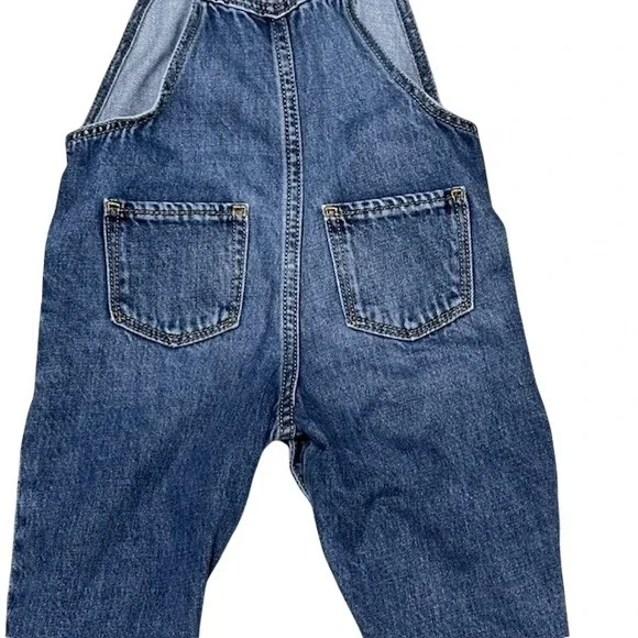 Baby Gap Disney Minnie Mouse Denim Overalls Ruffle Straps Blue Toddler 2T - Picture 9 of 10